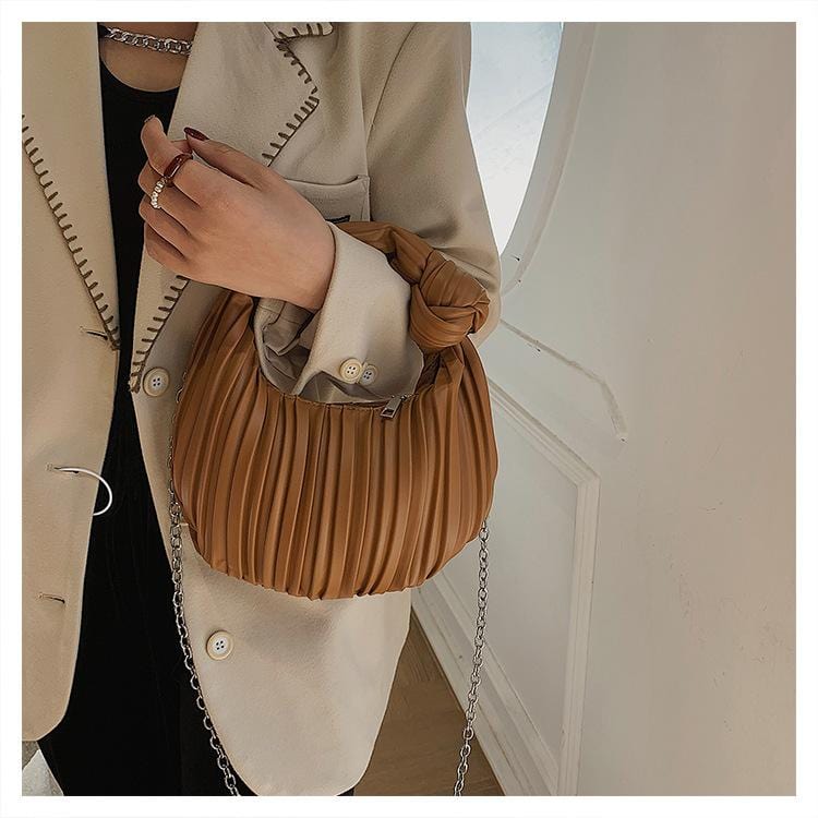 Pleated Knot Hand Bag