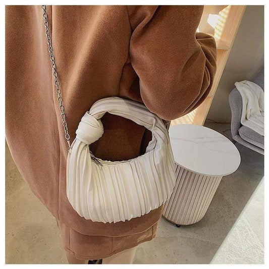 Pleated Knot Hand Bag