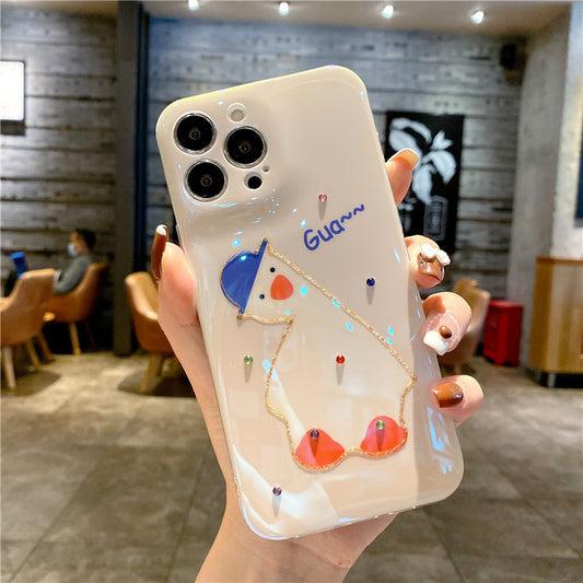 Iridescent Head Tilting Duck Phone Case