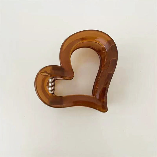 Heart Shaped Clear Hair Claw