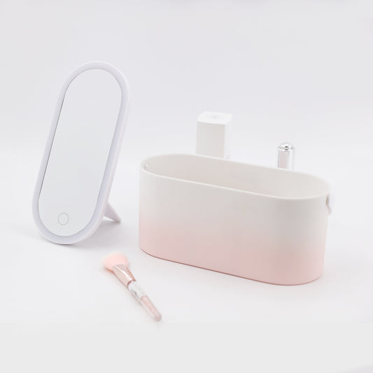 Portable LED Makeup Mirror Storage Box