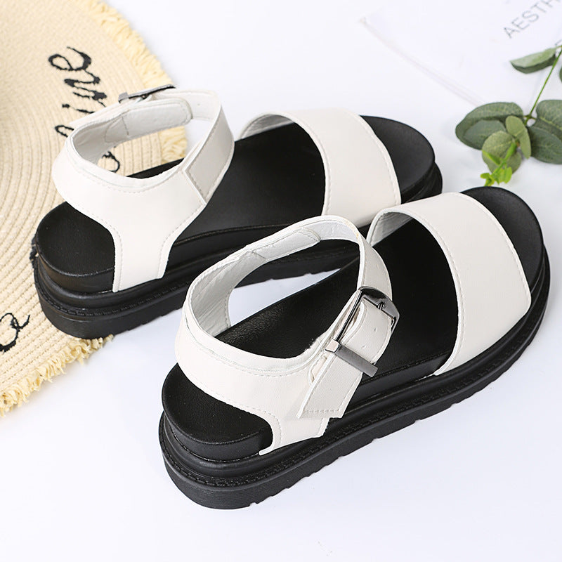 Dual Straps Platform Sandal