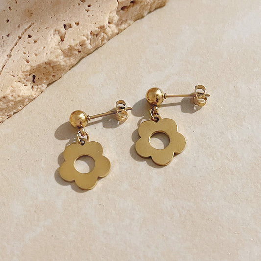 Petite Flower 14K Gold Plated Earrings