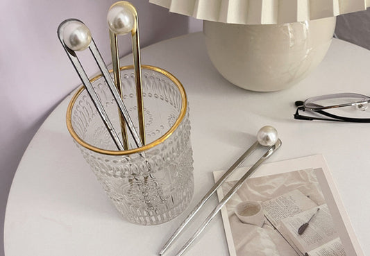 Pearl Metallic Hair Pin