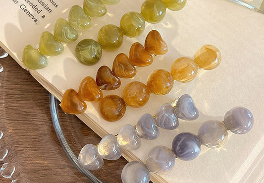 Marble Effect Hair Pin Set