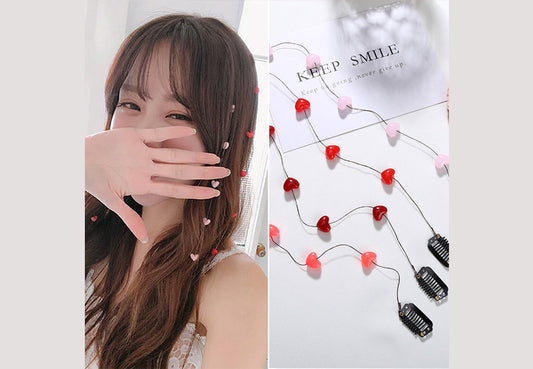 Heart Detail Hair Extension Hair Clip