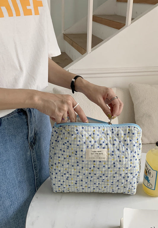 Multicolor Printed Quilt Pouch