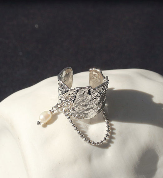 Multipurpose Silver Tassel Ear Cuff & Ring