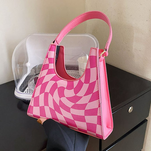 Retro Abstract Graphic Patterned Hand Bag