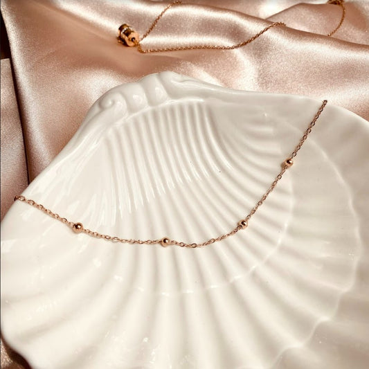 Rose Gold Titanium Steel Collarbone Necklace