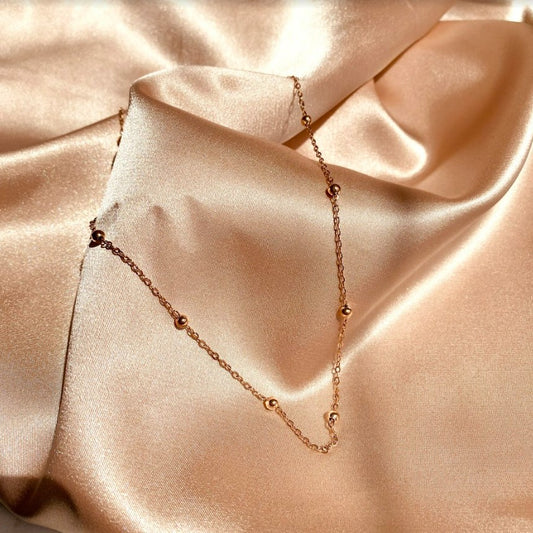 Rose Gold Titanium Steel Collarbone Necklace