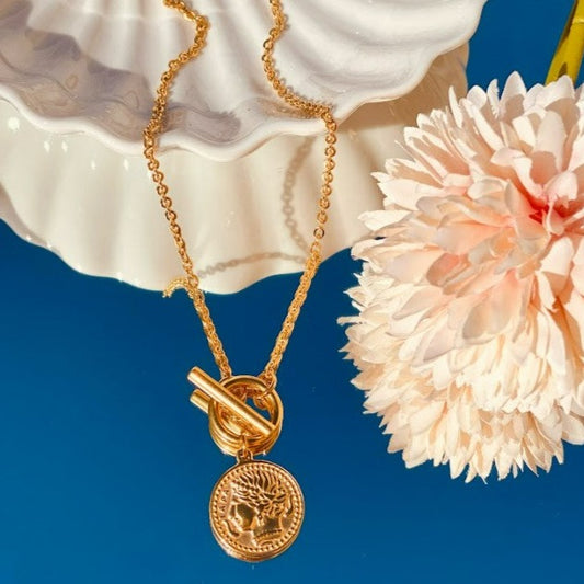 Classic Portrait Coin Gold Necklace Variety