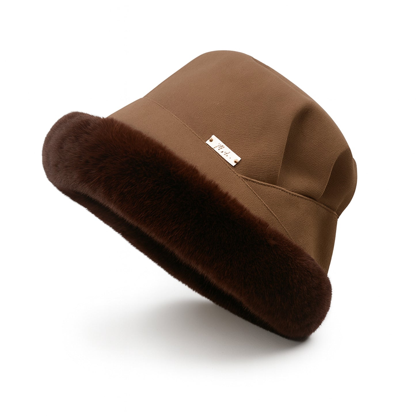 Plush Trim Bucket Hat Soft Foldable Design