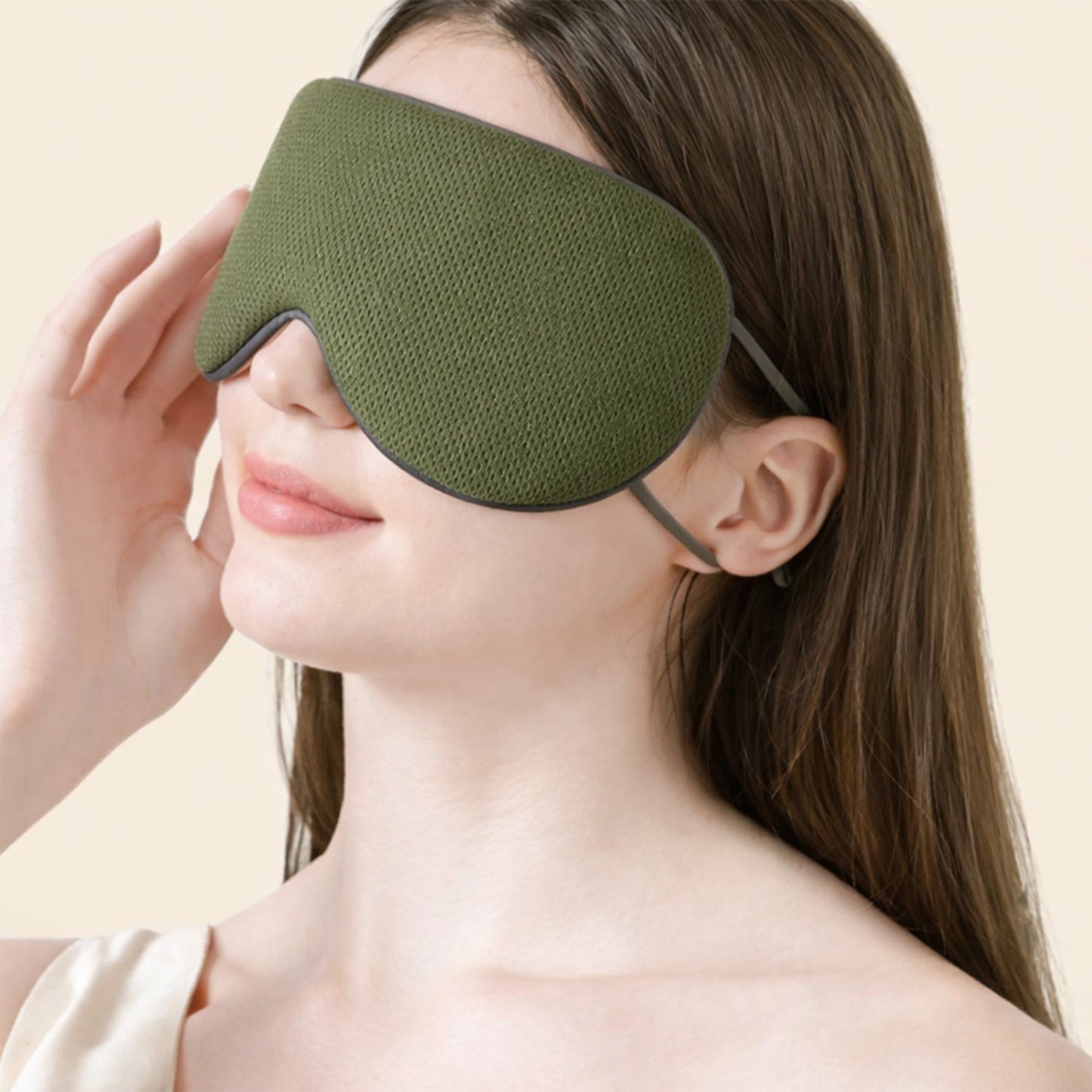 Dual-Sided Cooling and Warm Sleep Eye Mask with Adjustable Strap and Light Blocking Design