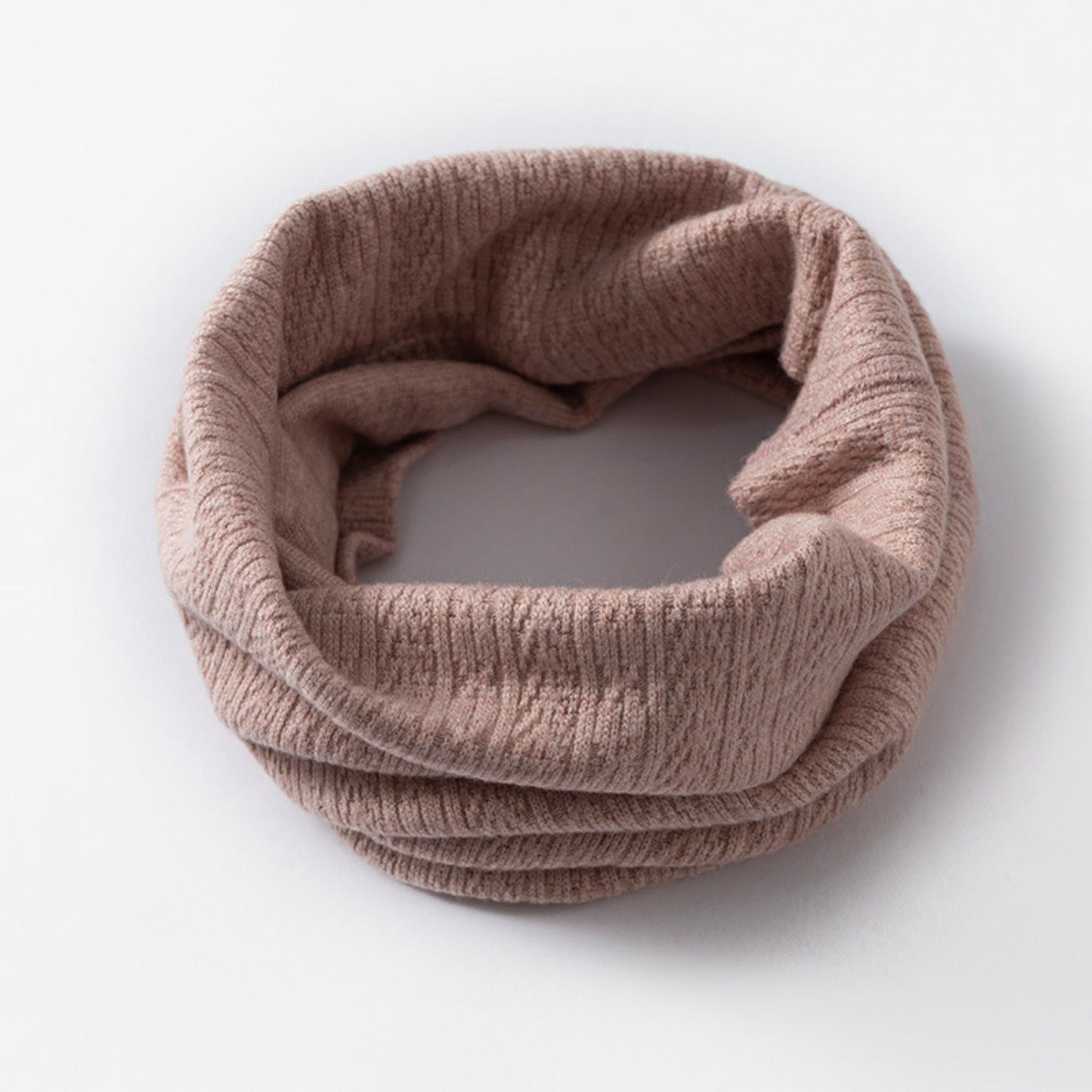 Soft Knit Infinity Scarf with Textured Loop Design for Cozy Layering and Comfortable Everyday Cold-Weather Wear 9x14in