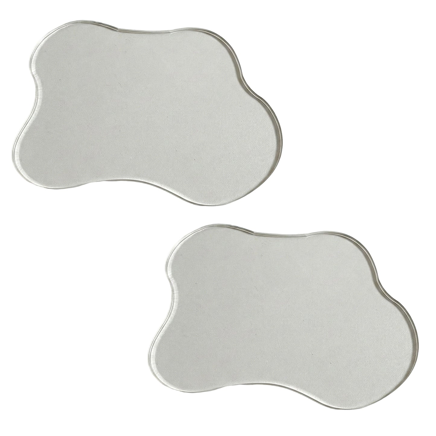 2-PC Clear Wavy Edge Coaster Transparent Drink Table Protector