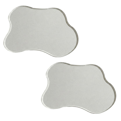 2-PC Clear Wavy Edge Coaster Transparent Drink Table Protector