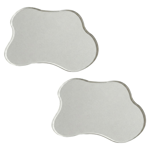 2-PC Clear Wavy Edge Coaster Transparent Drink Table Protector