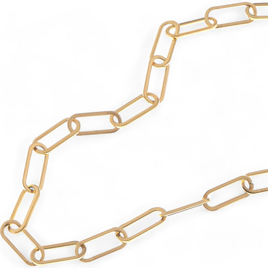 Modern Paperclip Chain Necklace with Large Link