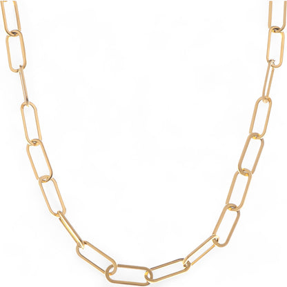 Modern Paperclip Chain Necklace with Large Link