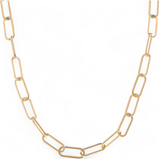Modern Paperclip Chain Necklace with Large Link
