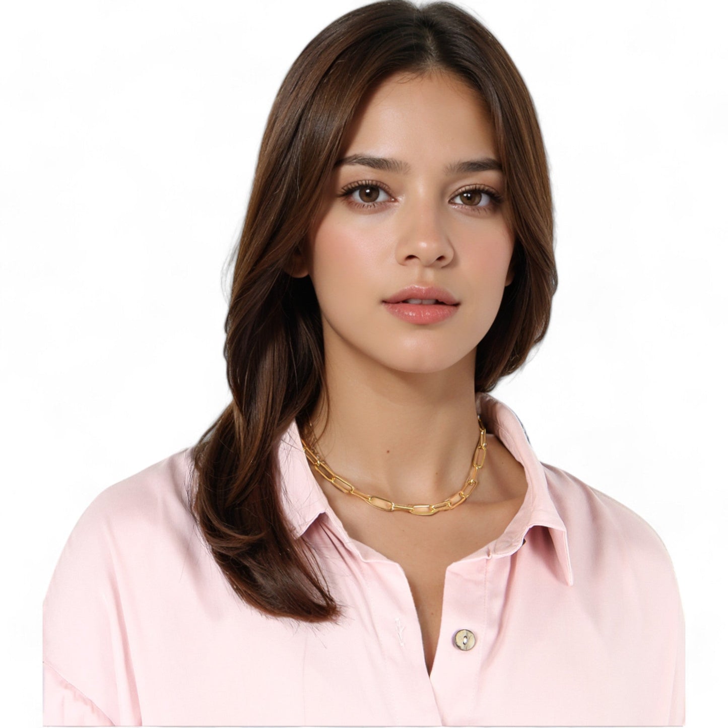 Modern Paperclip Chain Necklace with Large Link