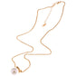 Gold Tone Pendant Necklace with Faux Pearl Drop and X Charm