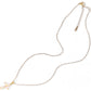 Gold Tone Cross Pendant Necklace with Crystal Accents and Chain