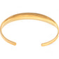 Slim Polished Cuff Bracelet with Gold Tone Minimalist Jewelry Piece