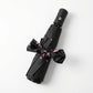 Compact Folding Umbrella with Bow Print Canopy Automatic Open Wind Resistant Frame and Strap
