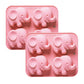 2-Piece Elephant Silicone Baking Mold Reusable Nonstick Cake Chocolate Mold