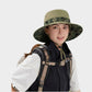 Wide Brim Outdoor Sun Hat Adjustable Chin Strap Breathable Lightweight Hiking Fishing Hat