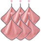 Textured Cleaning Dishcloths 6 Pack Reusable Absorbent Hanging Loop Design