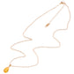 Gold Teardrop Pendant Necklace with Yellow Gemstone