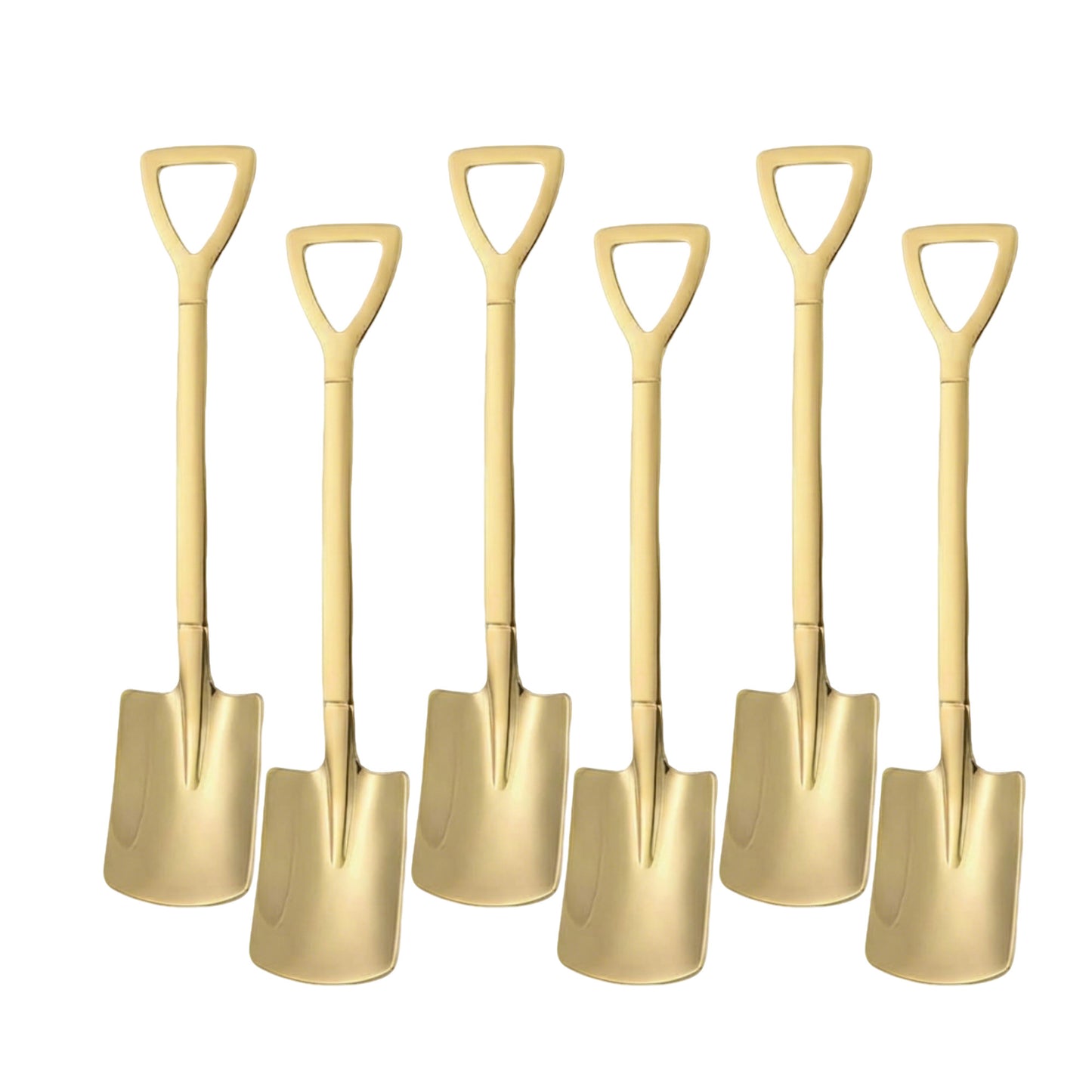 Stainless Steel Garden Shovel Hand Tool with Ergonomic Handle 6 Piece Set