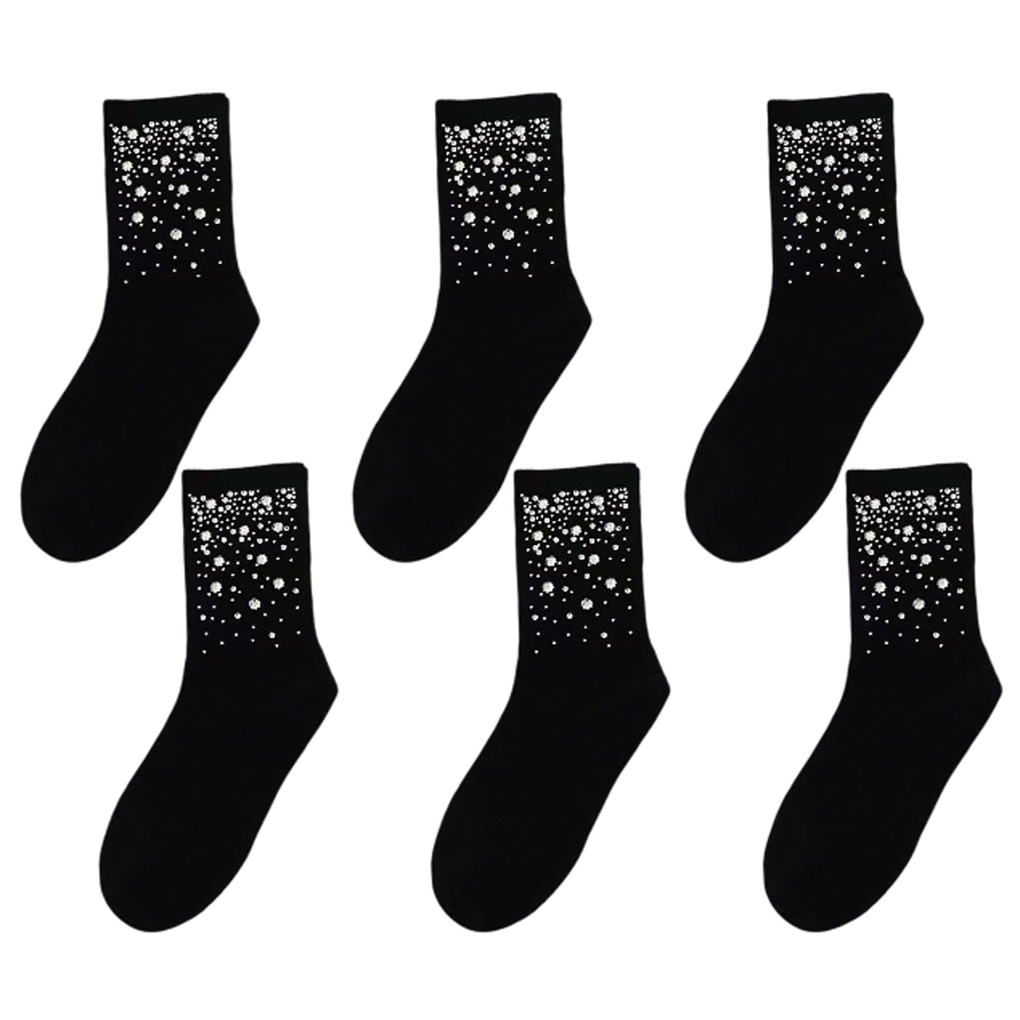 6pk Dot Ankle Socks - Sparkly Accent Dress Socks for Parties & Stylish Daily Wear