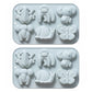 2-Piece Animal Silicone Baking Mold Set Nonstick Flexible Chocolate Candy Dessert Mold