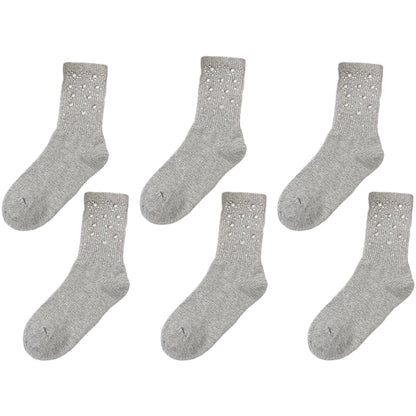 6pk Dot Ankle Socks - Sparkly Accent Dress Socks for Parties & Stylish Daily Wear
