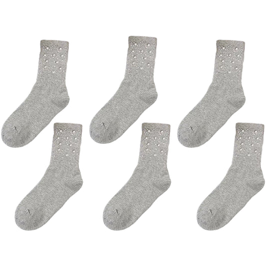 6pk Dot Ankle Socks - Sparkly Accent Dress Socks for Parties & Stylish Daily Wear