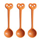 Ceramic Soup Ladle Spoons with Food Handle Design 3 Piece Set