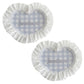 2-PC Heart Shaped Fabric Coaster with Ruffle Trim Table Protector