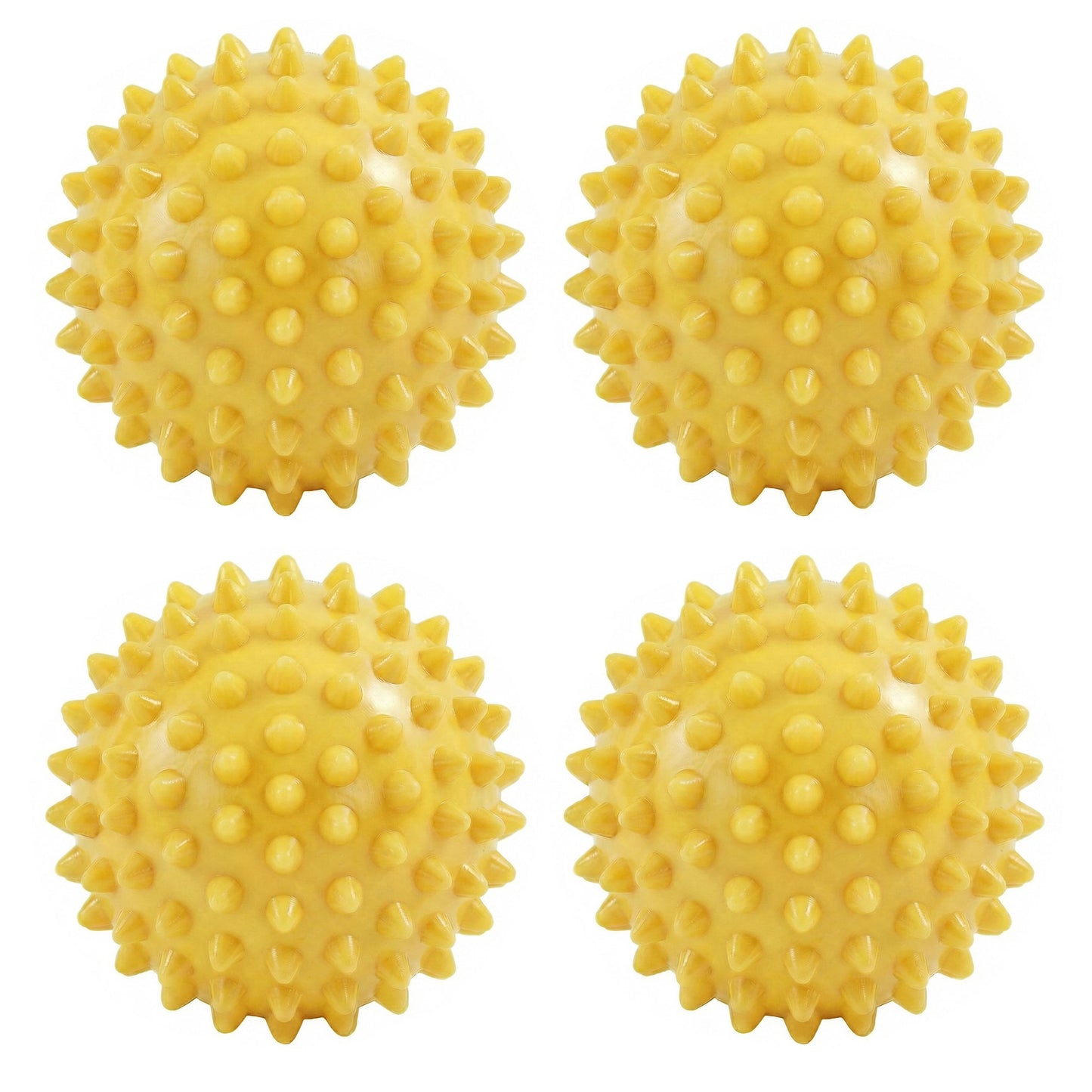 4-PC Spiky Massage Ball for Muscle Relief and Trigger Point Therapy