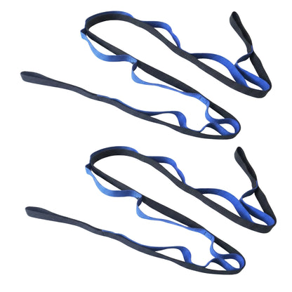 2-PC Multi-Loop Stretch Strap Adjustable Yoga Flexibility Band