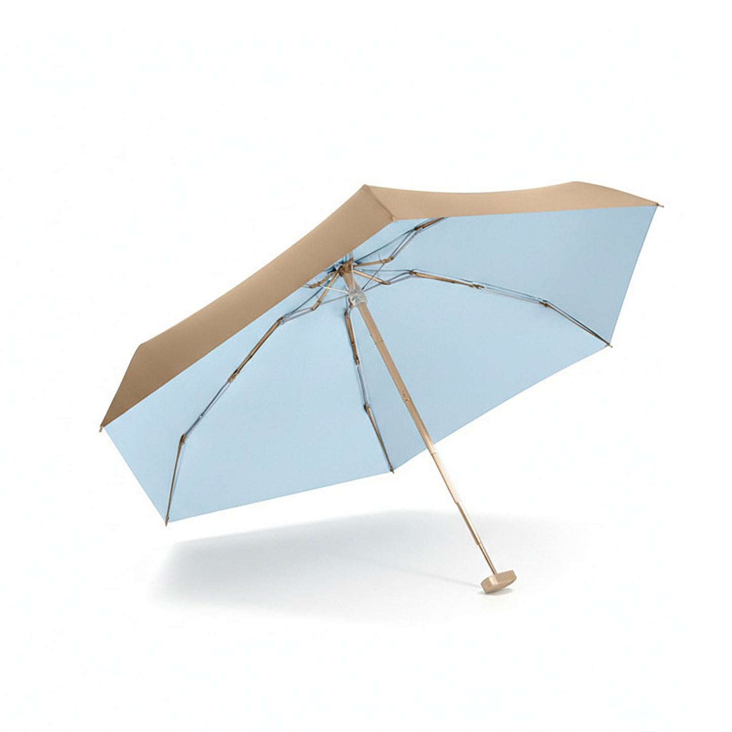 Two Tone Compact Folding Umbrella with Automatic Open and Wind Resistant Frame