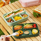 Bento Lunch Box Plastic Food Container with Compartments Leak Resistant Lid Meal Prep Storage