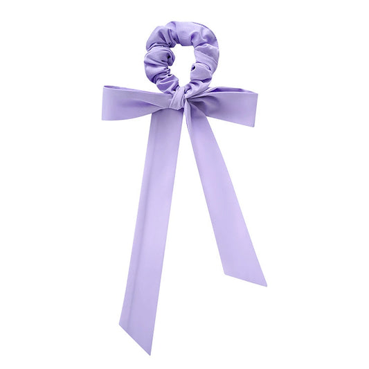 Elastic Hair Ties with Long Bows, Hair Scrunchies with Knotted Bow Ribbon for Women Girls
