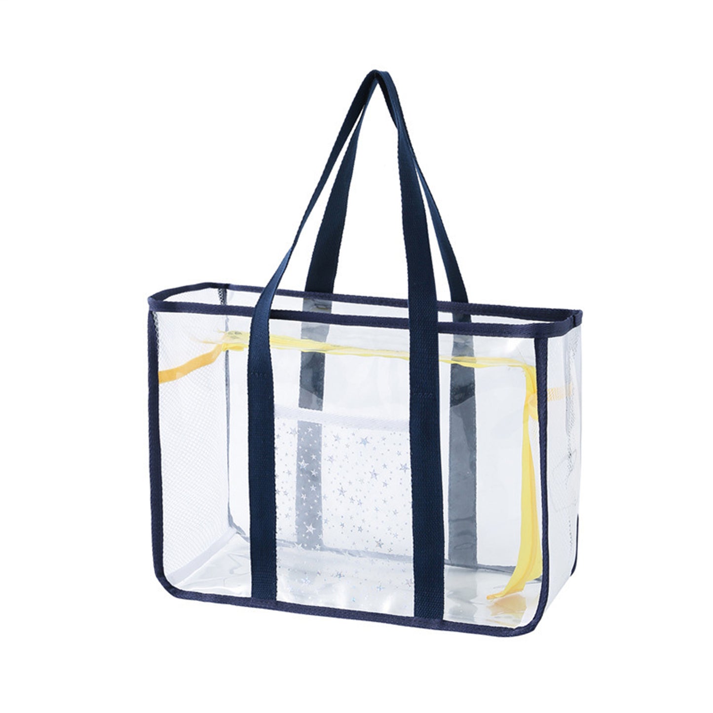 Transparent Mesh Beach Tote Bag - Waterproof Travel Shoulder Bag