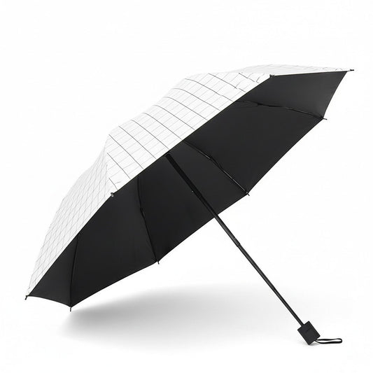 Clear Dome Umbrella with Grid Pattern Auto Open Wind Resistant Frame and Curved Handle Design