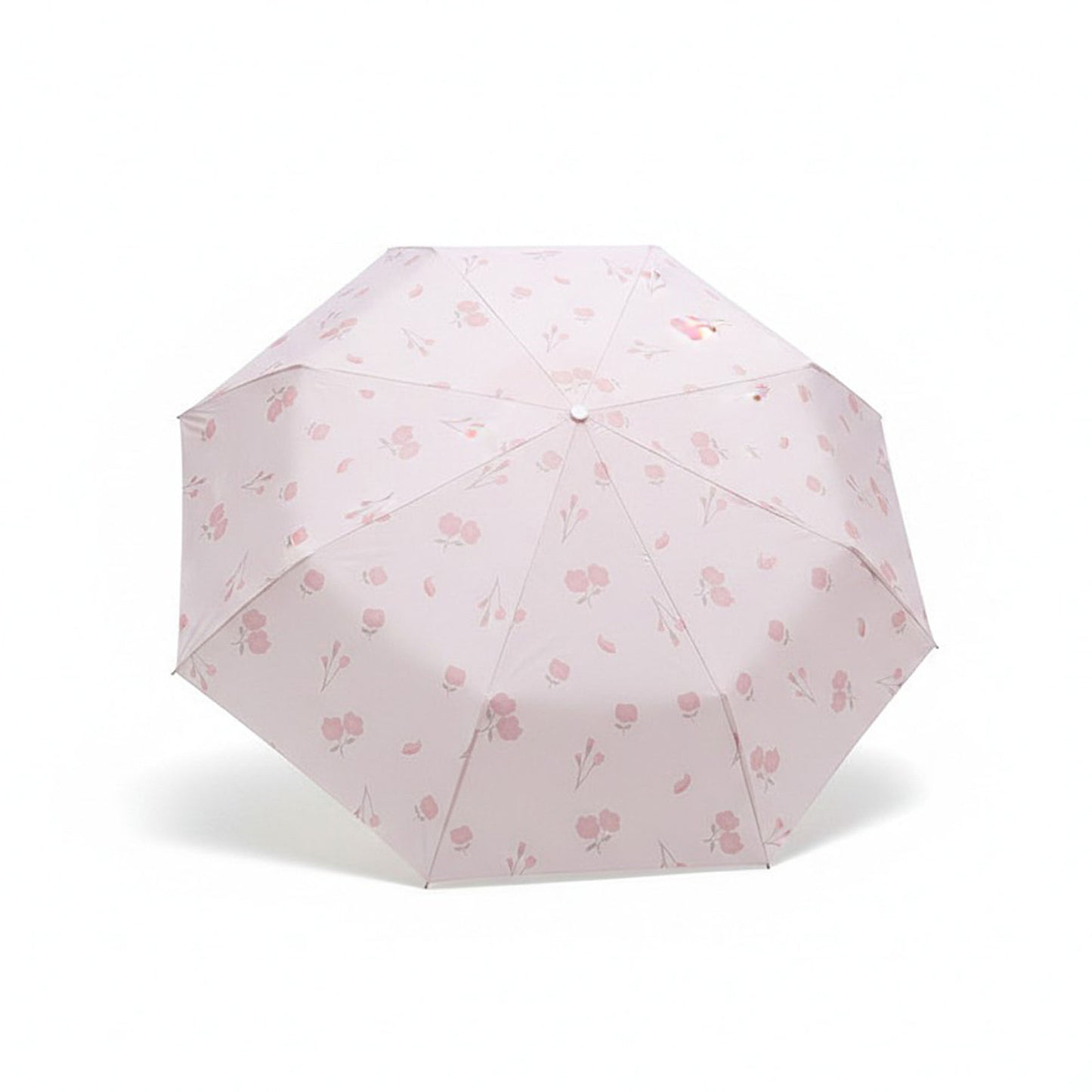 Petite Floral Print Compact Folding Umbrella with Automatic Open and Wind Resistant Frame