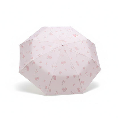 Petite Floral Print Compact Folding Umbrella with Automatic Open and Wind Resistant Frame